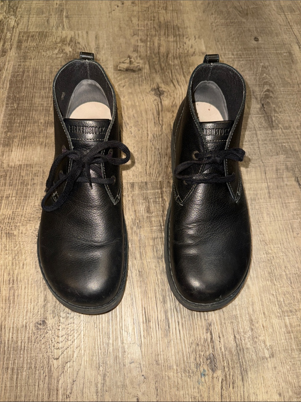 Birkenstock Black Leather Chukka Boots for Men – Lace-Up Ankle Boots